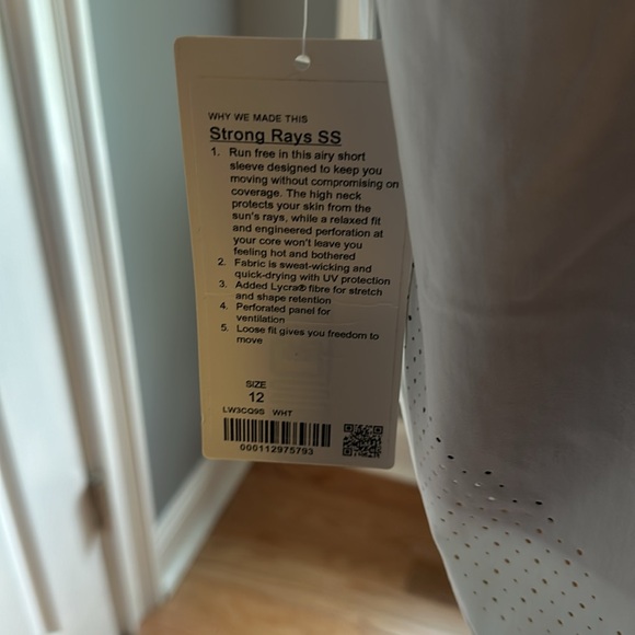 Lululemon new Strong Rays white size 12 - Picture 4 of 4